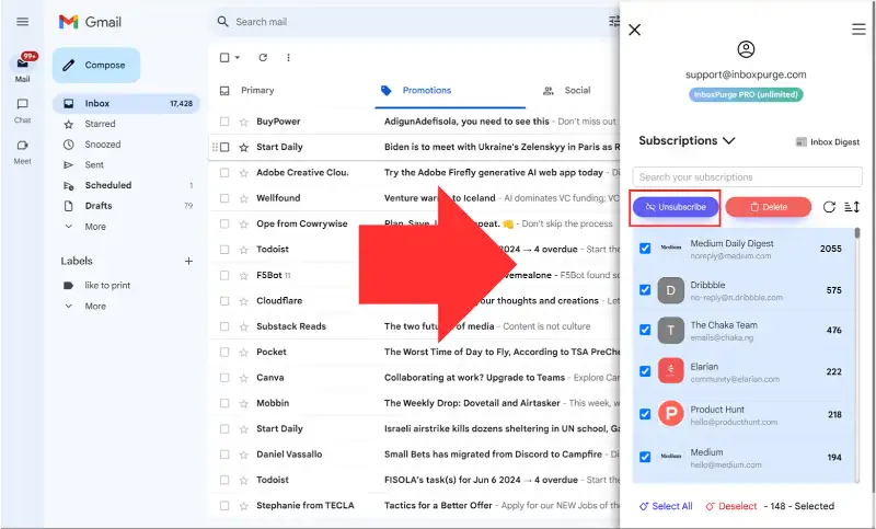 Gmail спрощує життя користувачів: тепер можна масово відписатися від розсилок в один клік